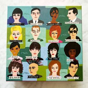 History of Hairdos 1870-1990 Galison Puzzle 1000 Pageboy-Pompadour-Mop Top-Shag